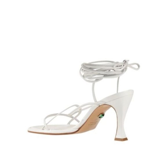 ILIO SMERALDO Womens Black Strappy Cushioned Ilenia Round Toe Flare Lace-Up Leather Heeled